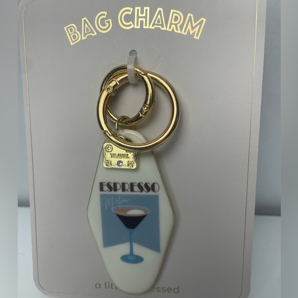 Espresso Martini Bag Charm Key Chain